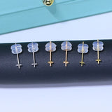 Cheap 18K Stud Earrings Mountings Settings AU750 Jewelry Findings