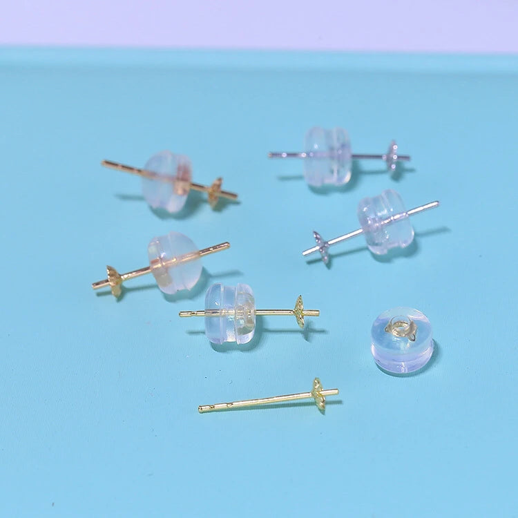 Cheap 18K Stud Earrings Mountings Settings AU750 Jewelry Findings