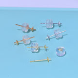 Cheap 18K Stud Earrings Mountings Settings AU750 Jewelry Findings