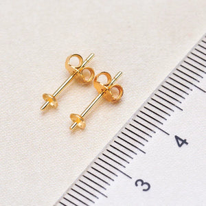 DIY Stud Earring Mountings for Pearls Beads Stones