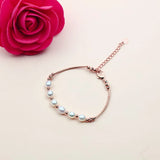 Freshwater Real Natural Pearl Bracelet Bangle Lady Women Jewelry Gift