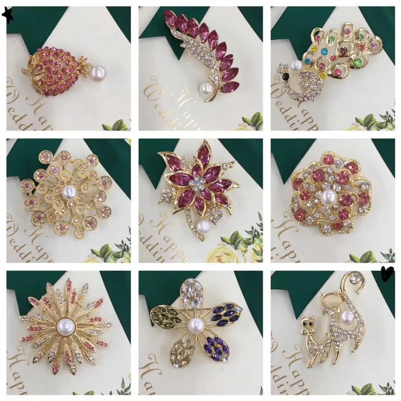 Real Pearl Brooch Jewelry Charm Lady's Gift 2pcs/lot