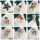 Real Pearl Brooch Jewelry Charm Lady's Gift 2pcs/lot
