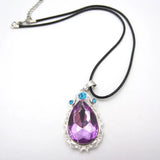 Purple Teardrop Amulets Princess Sofi Pendant Necklace