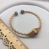 Freshwater Natural Pearl Bracelet Adjustable Bangle for Women Lady Jewelry