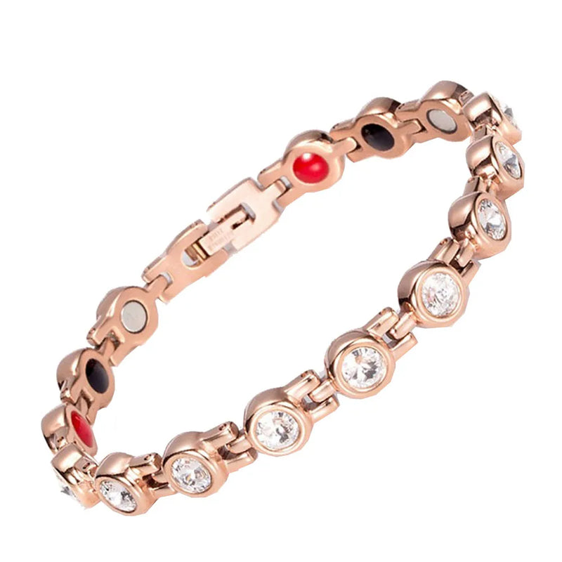 Health Care Magnetic Bracelets Bright Crystal Couple Ornament Birthday Gift