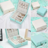 Leather Jewelry Box Storage Organizer Necklace Bracelet Earring Case Holder Gift