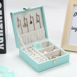 Leather Jewelry Box Storage Organizer Necklace Bracelet Earring Case Holder Gift
