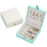 Leather Jewelry Box Storage Organizer Necklace Bracelet Earring Case Holder Gift