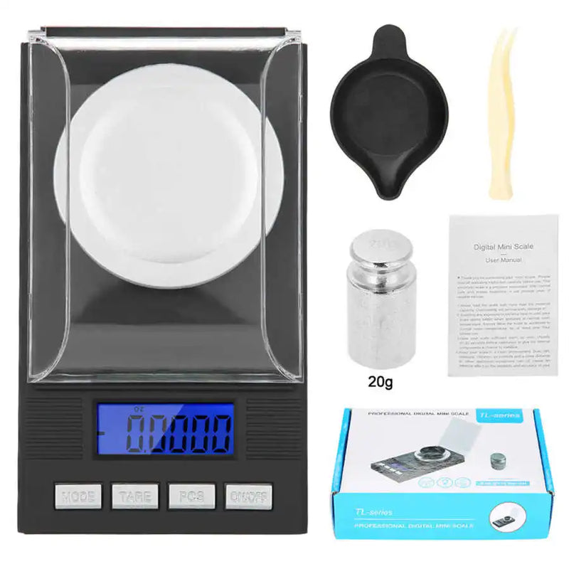 Portable 0.001g Precision Pocket Jewelry Scale 10g/20g/50g LED Display