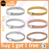 Sterling Silver 925 Mini Charms for Pandra Bracelet Women Jewelry