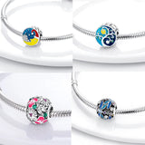 925 Silver Stars Moon Charm Bracelet Women Gift