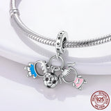 925 Silver Family Tree Dangle Charm Bead