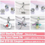 925 Silver Family Tree Dangle Charm Bead