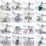 925 Silver Family Tree Dangle Charm Bead