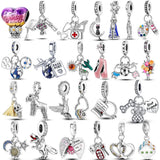 925 Silver Family Tree Dangle Charm Bead
