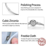 925 Silver Heart Charm Bracelet