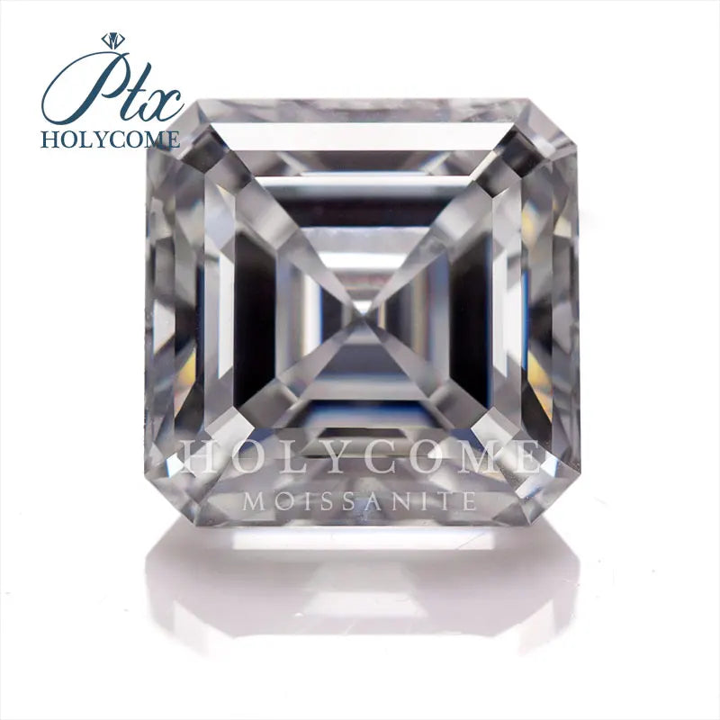 Hot Gray Asscher Cut Loose Moissanite