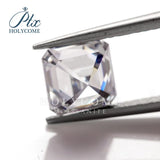 Hot Gray Asscher Cut Loose Moissanite