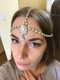 Kundan stones hair chain head chain head jewellery