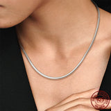 Silver Necklace Ball Barrel Clasp Snake Chain Necklace