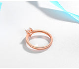 Tibetan Silver Heart CZ Gold Rings Women Engagement Wedding JZ222