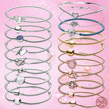 Classic 925 Sterling Silver 3mm Bracelets For Bead Charms DIY Jewelry