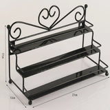 3 Layer Heart Nail Polish Shelf Cosmetic Display Stand Holder Rack Organizer