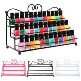 3 Layer Heart Nail Polish Shelf Cosmetic Display Stand Holder Rack Organizer