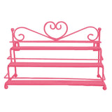 3 Layer Heart Nail Polish Shelf Cosmetic Display Stand Holder Rack Organizer