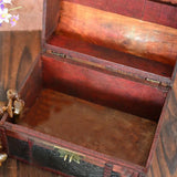 3-Pcs Wooden Treasure Chest Jewelry Storage Organizer