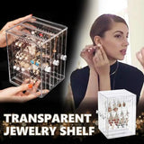 Earrings Display Stand Box Organizer Jewelry Holder Multi-hooks