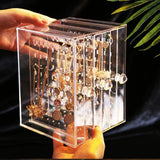 Earrings Display Stand Box Organizer Jewelry Holder Multi-hooks