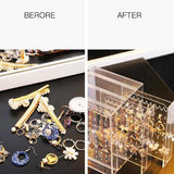 Earrings Display Stand Box Organizer Jewelry Holder Multi-hooks