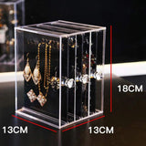 Earrings Display Stand Box Organizer Jewelry Holder Multi-hooks
