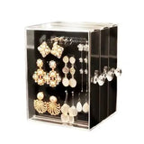Earrings Display Stand Box Organizer Jewelry Holder Multi-hooks
