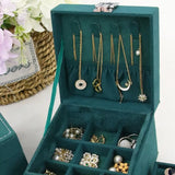 3-Layer Retro Jewelry Storage Box Lock Stain Resistant High Capacity