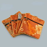 Multicolor Square Zipper Bag Lucky Gift Pouch 10pc