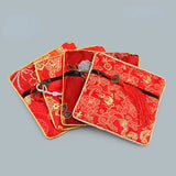 Multicolor Square Zipper Bag Lucky Gift Pouch 10pc