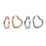 Summer Sparkling Hoop Earrings 925 Sterling Silver Style Women Daily Wear
