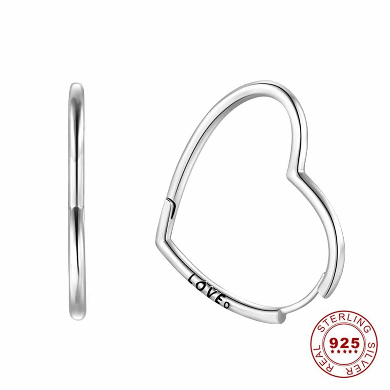 Summer Sparkling Hoop Earrings 925 Sterling Silver Style Women Daily Wear