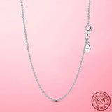 925 Sliver Classic Cable Chain Necklace Rose Necklace Chain Jewelry