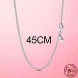 925 Sliver Classic Cable Chain Necklace Rose Necklace Chain Jewelry
