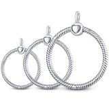 925 Sterling Silver Pave O Pendant for Cable Chain Necklace CZ DIY