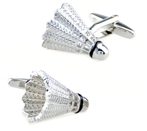 Brass Badminton Cuff Links Men's Fashion Accessory