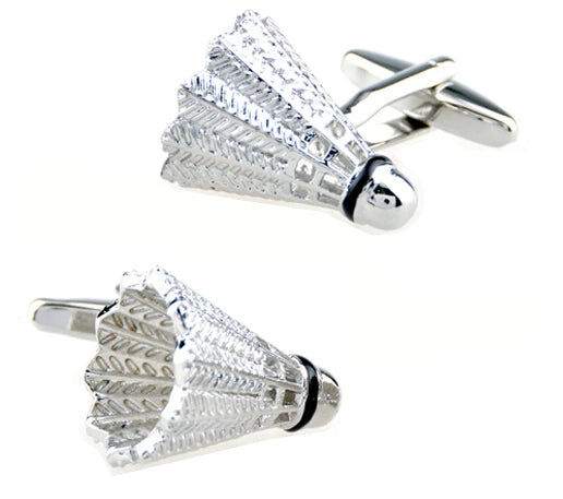 Brass Badminton Cuff Links Men's Fashion Accessory
