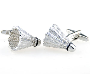 Brass Badminton Cuff Links Men's Fashion Accessory