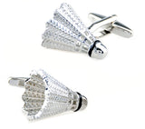 Brass Badminton Cuff Links Men's Fashion Accessory