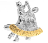 Men Cufflinks Brass Colour Dance Cuff Links