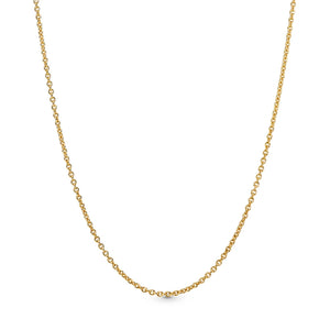 Silver Classic Cable Chain Pan Necklace Pendant Necklace Charm Girlfriends